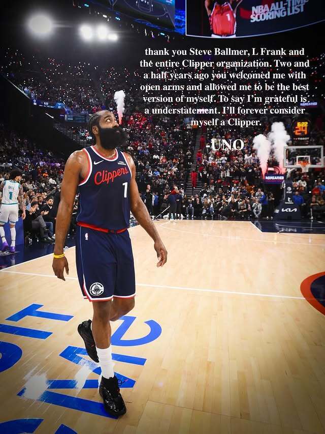 柠檬直播体育-告别旧主!哈登自称永远是快船人 加兰把克利夫兰当作第二个家